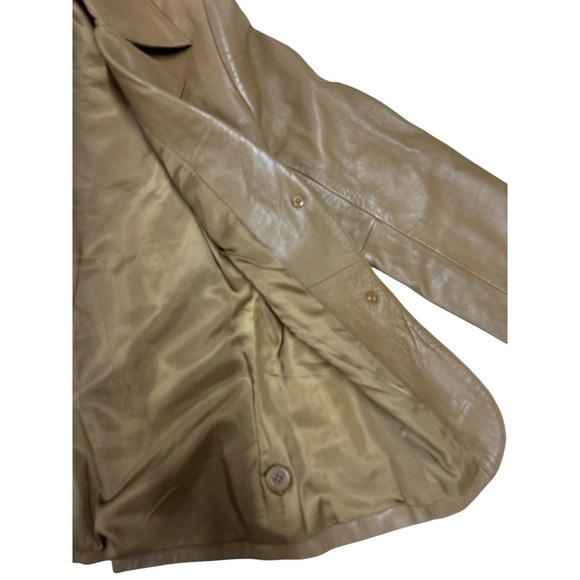 Frenchi Lambskin Leather Jacket Coat Women's Medium Classic Soft Chic Minimalist - Picture 6 of 12